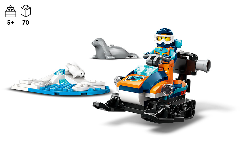 LEGO-City-Arctic-Explorer-Snowmobile-60376-Building-Toy-Set-70-Pieces-lrm60376